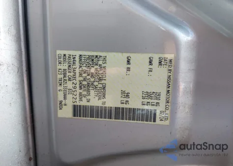 2014 Nissan Altima 2.5 S z USA, uszkodzony, nr VIN 1N4AL3APXEC295225